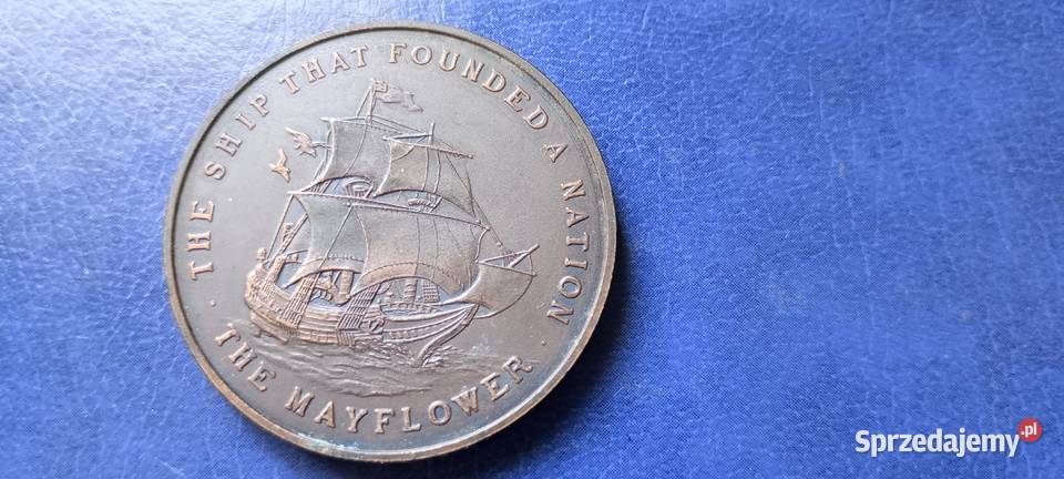 Stare monety Medal THE MAYFLOWER 97 Lesko