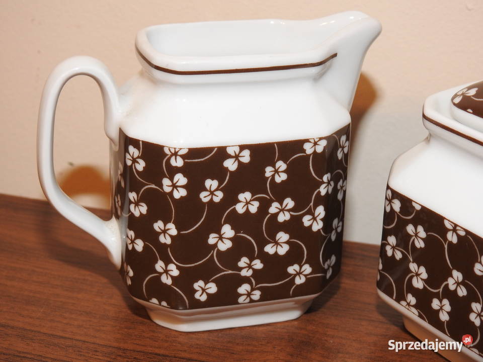 Stylowy komplet porcelanowy cukierniczka i Inowrocław