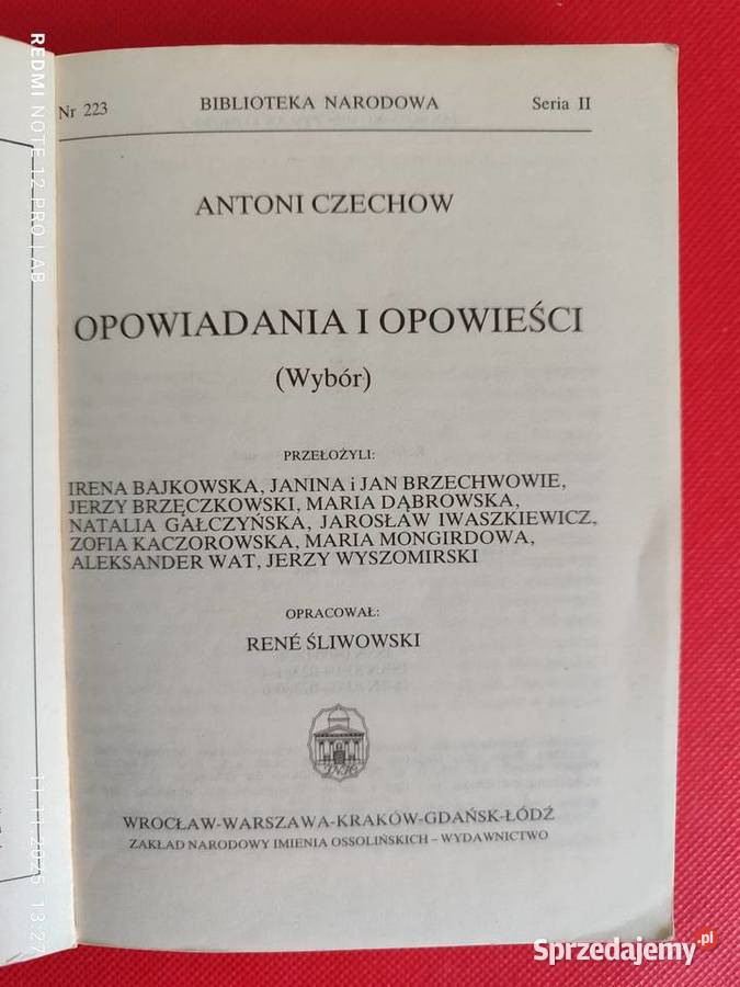 A Czechow Opowiadania i opowieści Biblioteka Katowice