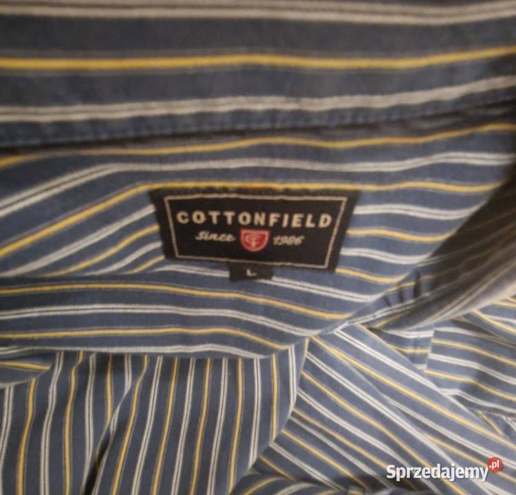 KOSZULA męska marki Cottonfield L bawełna ciemno lubelskie Lublin