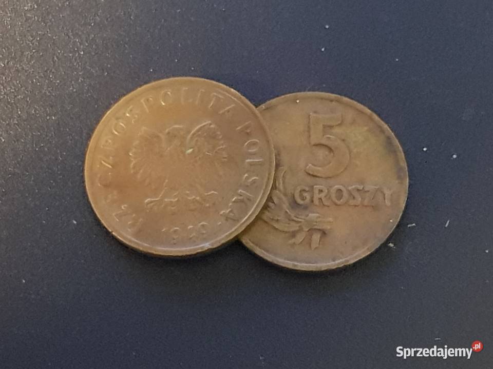 5 groszy rocznik 1949 Poznań