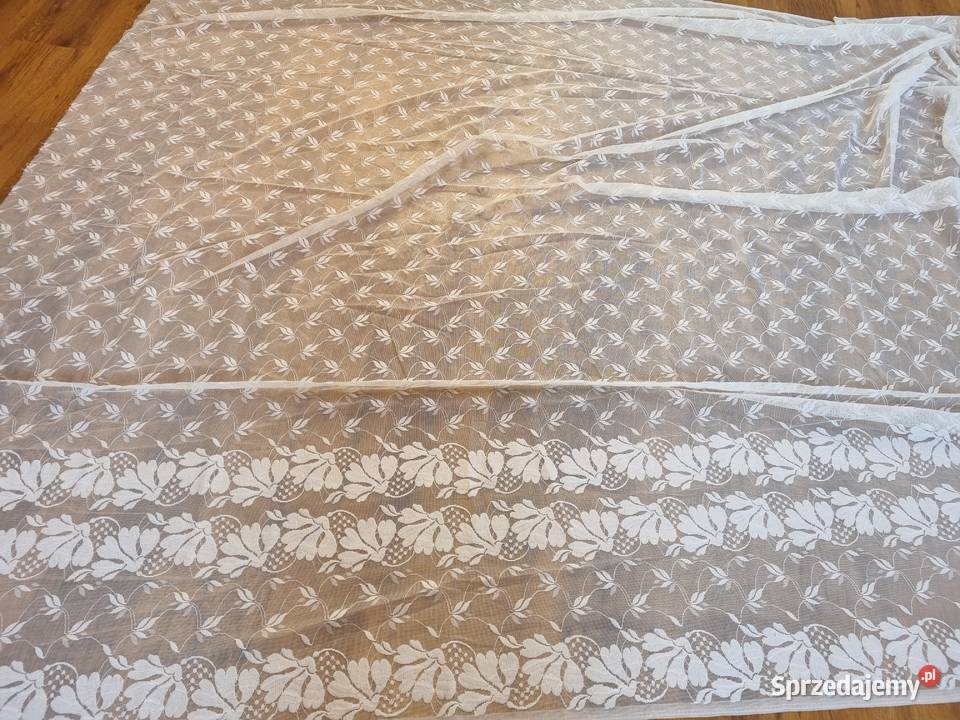 Firanka z okresu PRL duża 250x640 fabrycznie Lublin