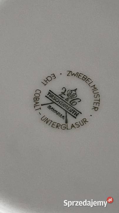 Wzór cebulowy Echt Cobalt sygn Tirschenreuth Nowy Sącz