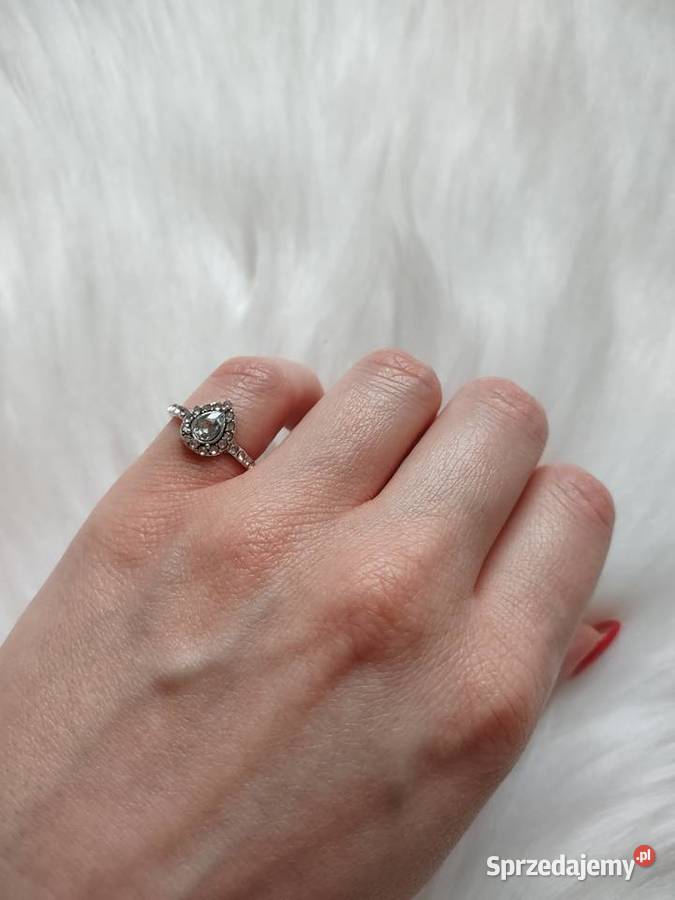 Pierścionek z łezką styl vintage antyczny Olkusz
