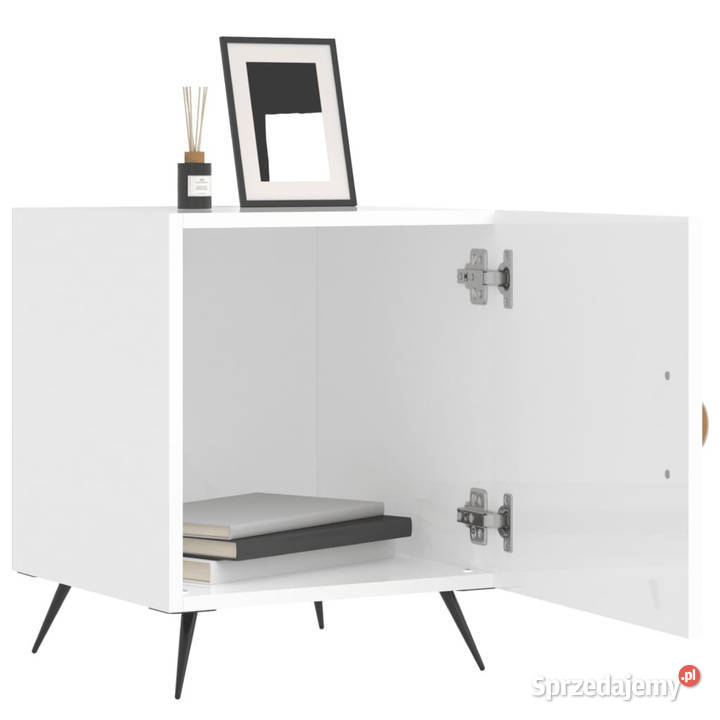 Szafka nocna biała z połyskiem 40x40x50 WM827504 mazowieckie Warszawa