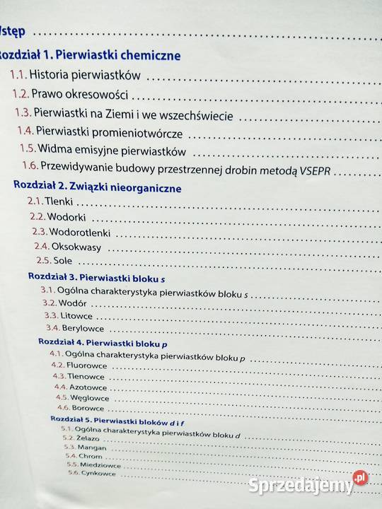 Pierwiastki i związki nieorganiczne Pazdro