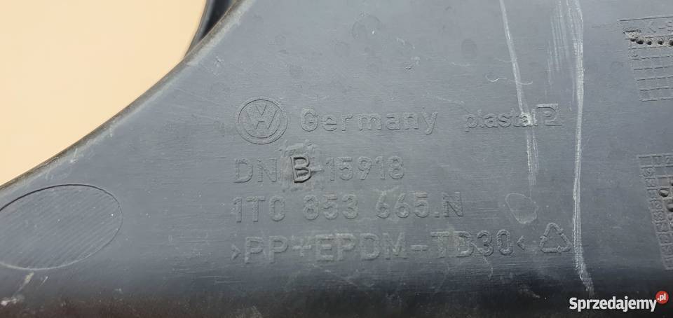 VW TOURAN KRATKA ZDERZAKA LEWA 1T0853665 lubuskie Bieleń