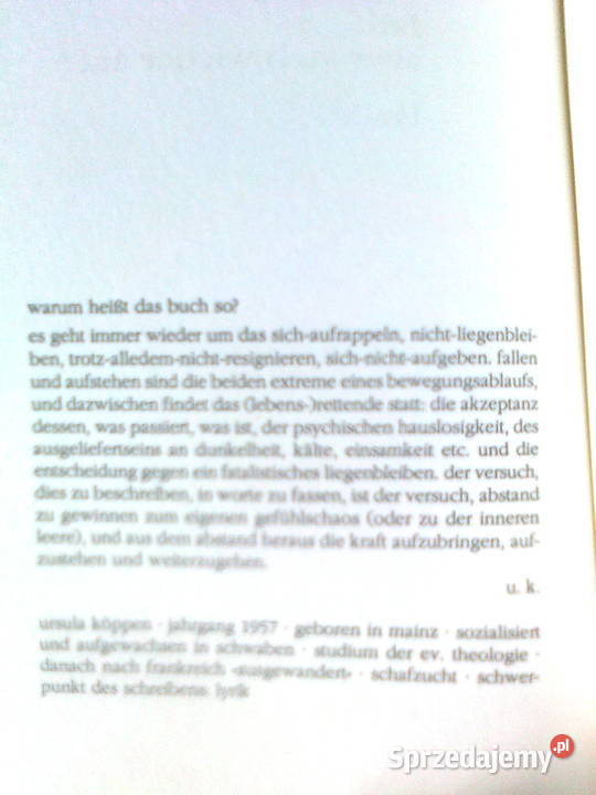 Ursula Koppen Lyrik Warszawa