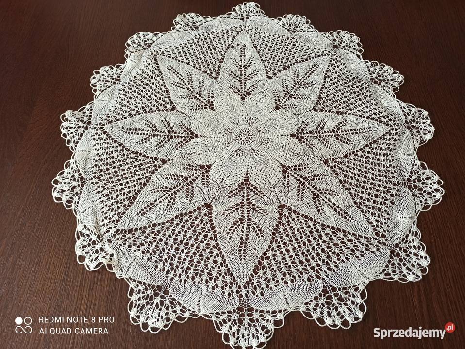 Serweta ręcznie robiona śr 65 beżowy Białystok sprzedam