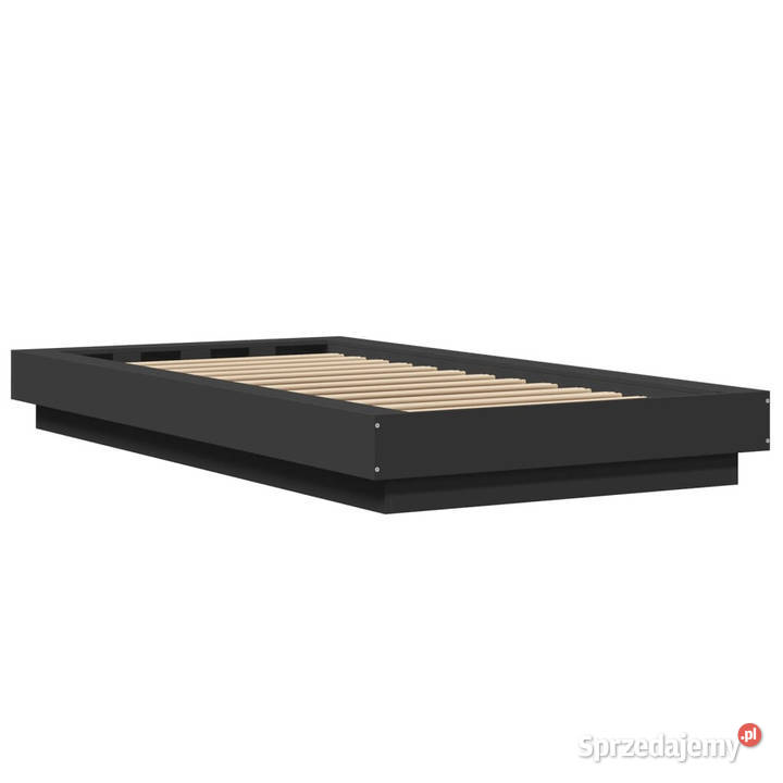 Rama łóżka z LED czarna materiał drewnopochodny 23cm Warszawa sprzedam