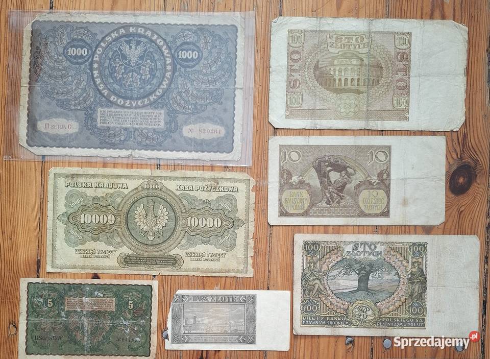 Zestaw Banknotów x11 Stara Polska SPII Gliwice sprzedam
