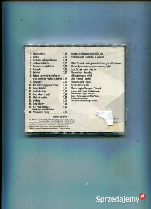 Pieśni Bułata Okudżawy Płyrta Cd Szczecin