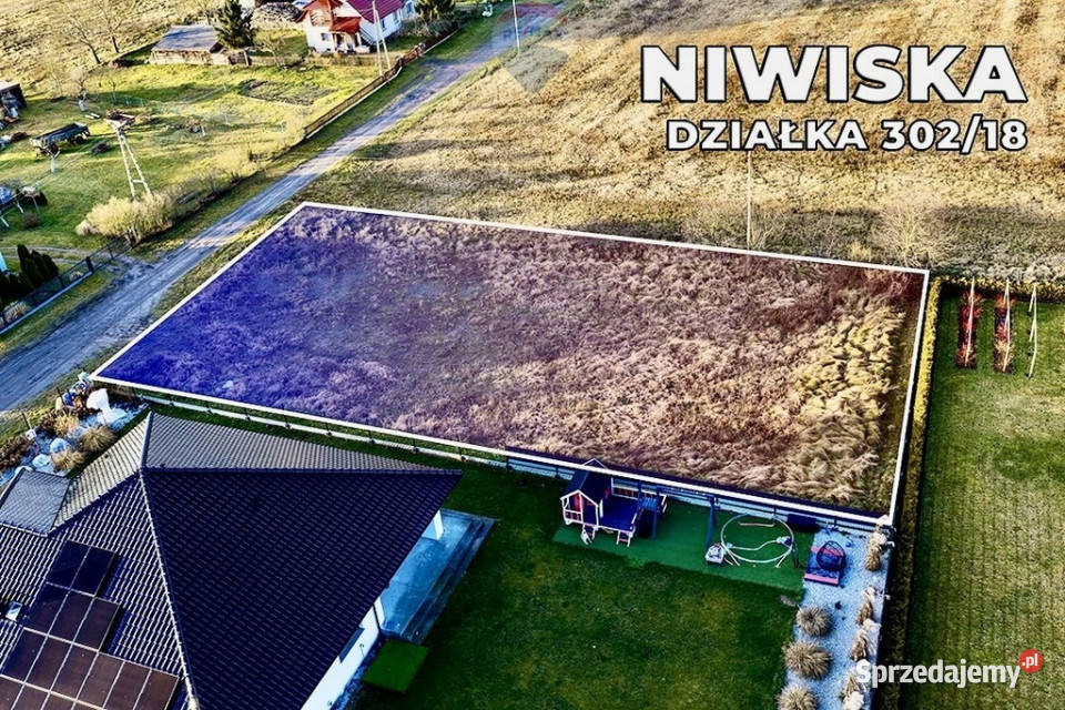Działka budowlana pow 1000 m utwardzona lubuskie Niwiska