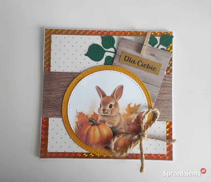 Jesienna kartka okolicznościowa ręcznie robiona Łódź