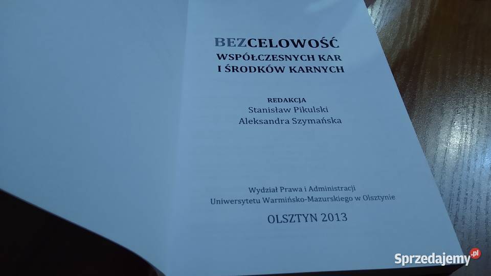 Bezcelowość współczesnych kar i środków karnych Książki naukowe i popularnonaukowe Gdańsk