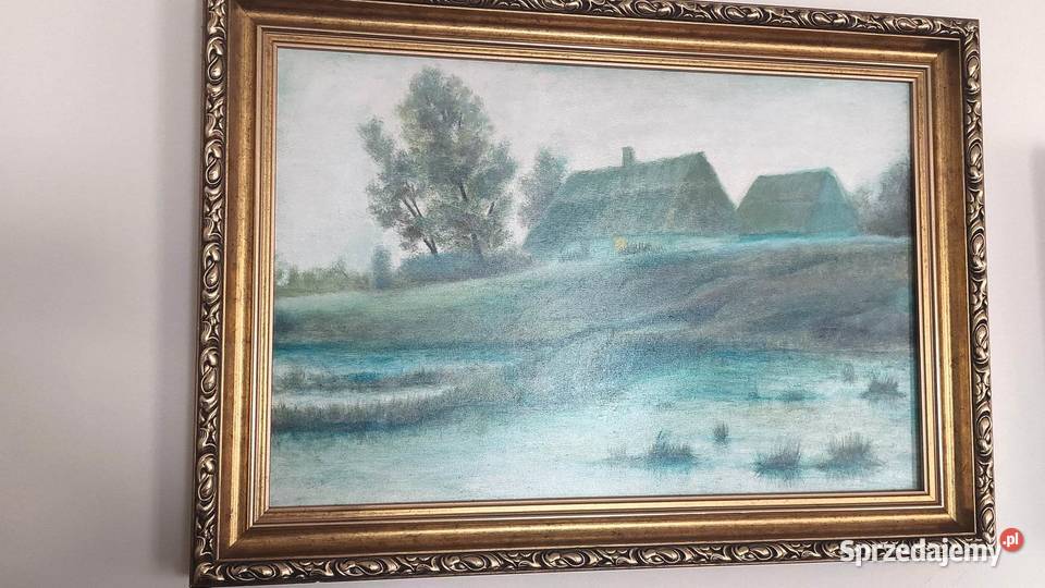 Chata wsią obraz ręcznie malowany 3040 Promocja Lublin sprzedam