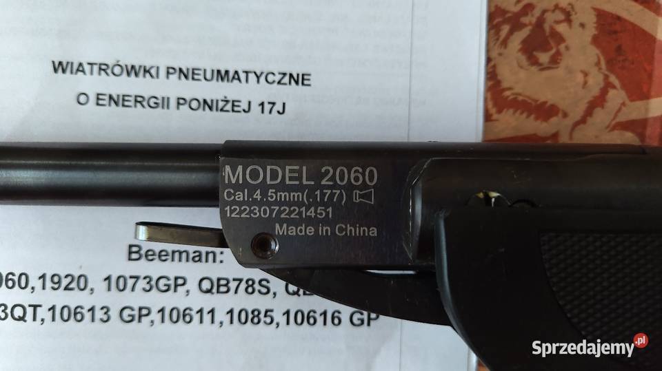 Wiatrówka Beeman 2060 Bay Cat z kolimatorem Dąbrowa Górnicza