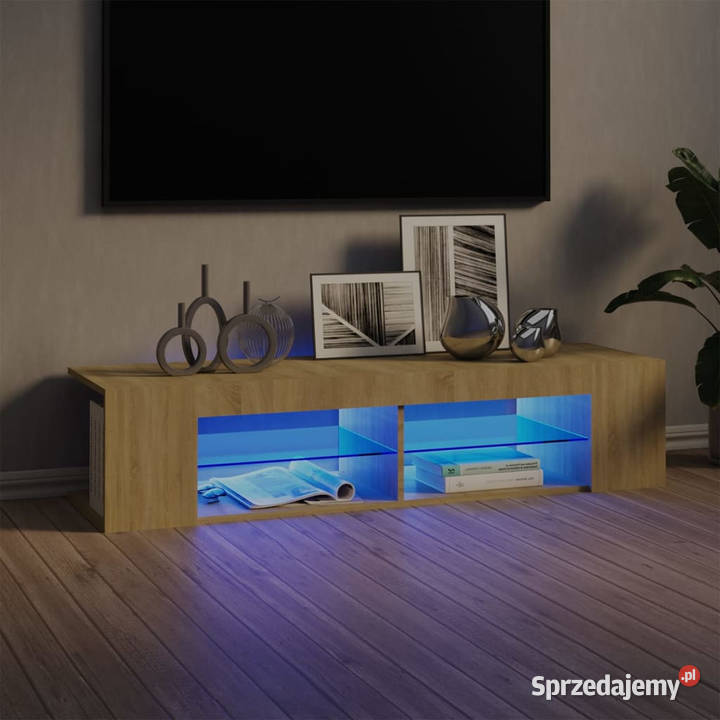 Szafka TV z oświetleniem LED dąb sonoma Warszawa