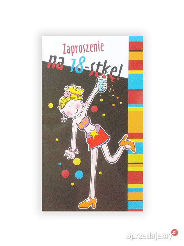 fajne zaproszenia na 18 nastkę dziewczyna