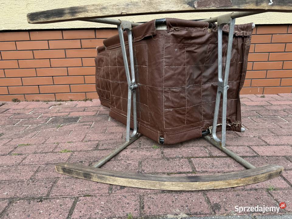 Fotel bujak na biegunach retro PRL vintage art mazowieckie Garwolin