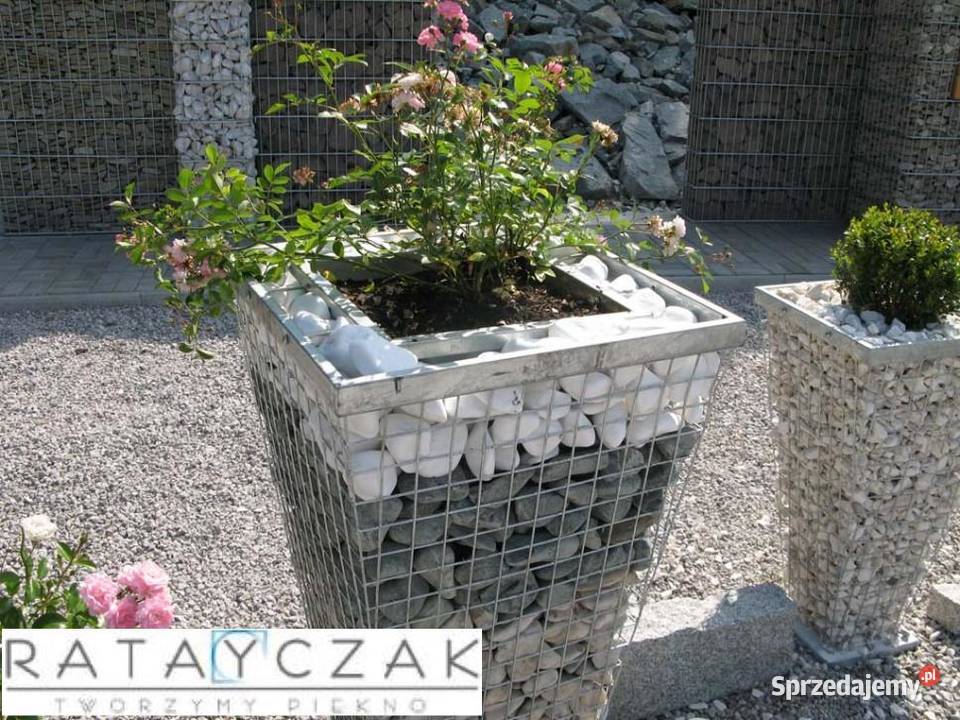 Donice z cortenu stalowe malowane i gabionowe