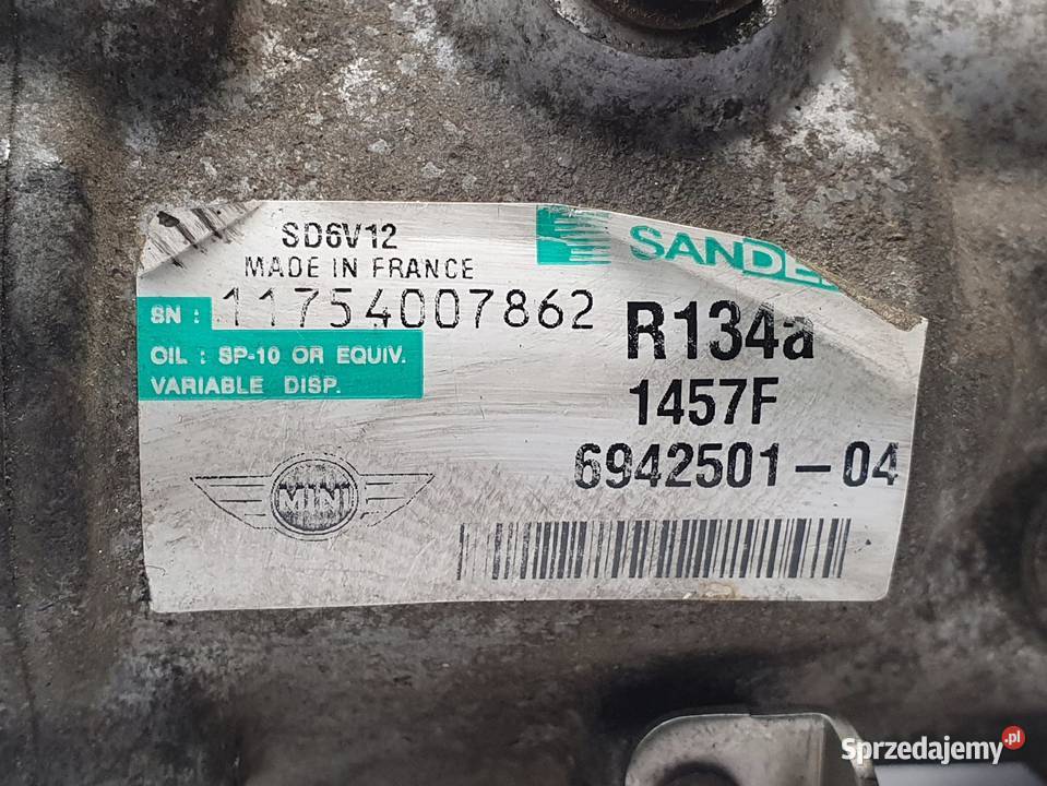 SPRĘŻARKA KLIMATYZACJI Mini Cooper R55 R56 16 Chełm