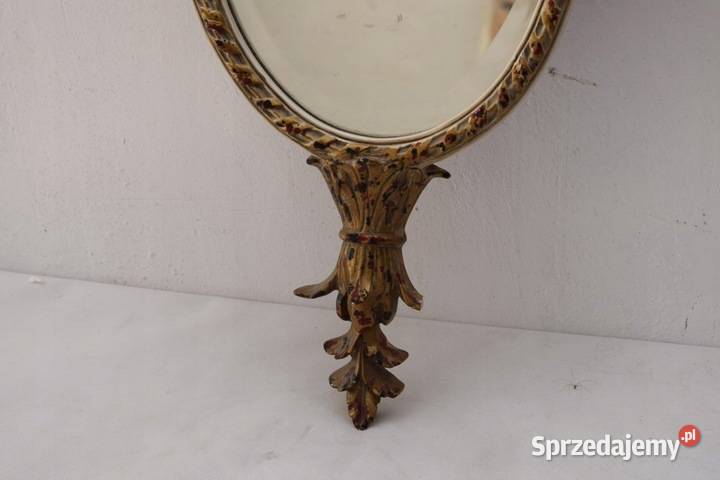 srebrne LUSTRO owal 90x56 RAMA srebro FAZA małopolskie Kraków