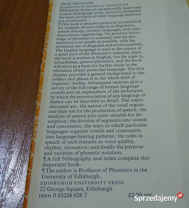 Elements of general phonetics David Abercrombie Gdańsk