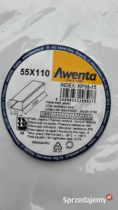 Kanał płaski Awenta 55 x 110 mm 15 m KP5515 Rzeszów