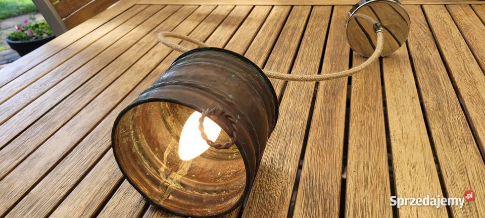 Lampa wisząca LOFT Industrialna Unikat z miedzi Lampy wiszące Wierzbica