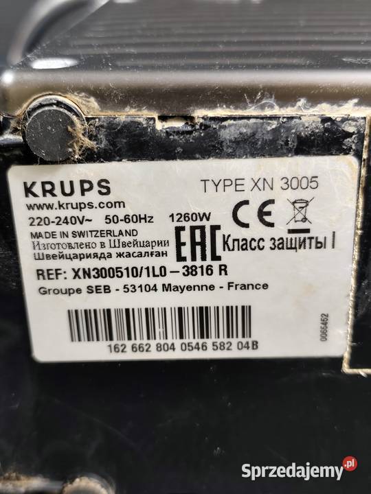 Ekspres do kawy Nespresso Pixie XN 3005 Krups Przybory kuchenne łódzkie Poddębice sprzedam