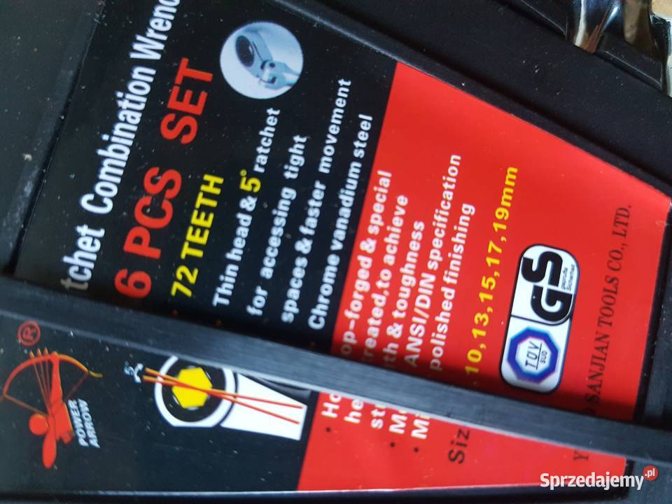 KLUCZE ŁAMANE PŁASKO OCZKOWE GRZECHOTKA 6el Ręczne Głogowa