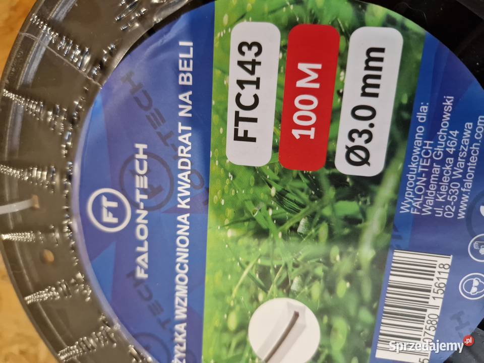 ŻYŁKA TNĄCA KOSY WZMACNIANA ZBROJONA 30 mm 100 m