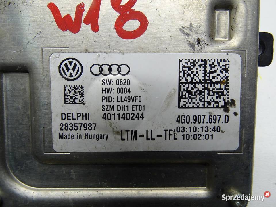 PRZETWORNICA MODUŁ ŚWIATEŁ LED 4G0907697D AUDI