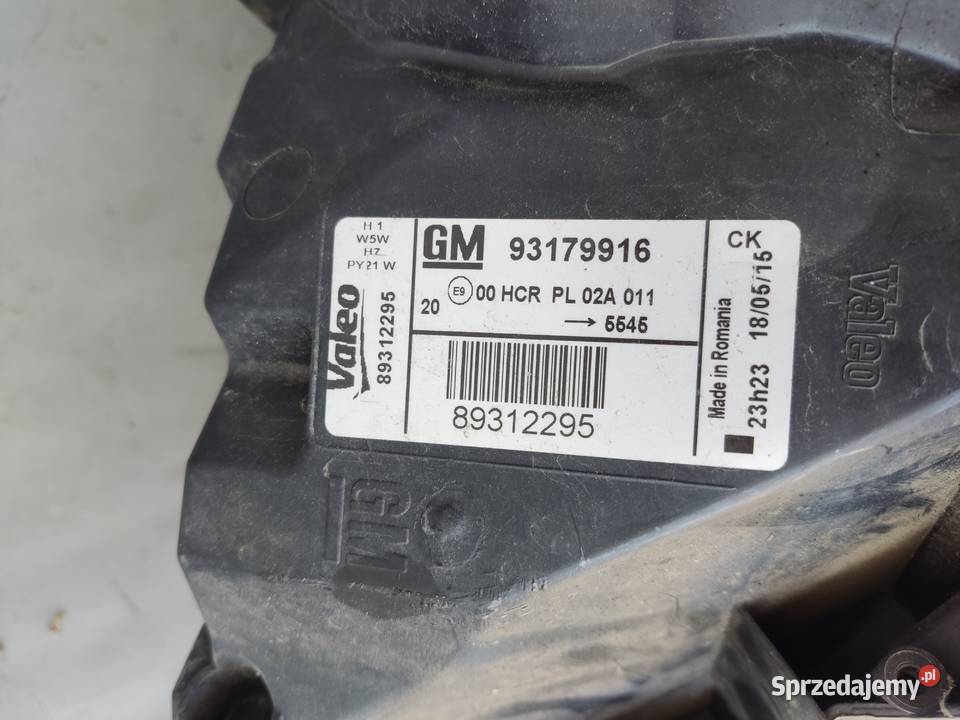 LAMPA PRZEDNIA PRZÓD LEWA OPEL VECTRA C LIFT UK mazowieckie