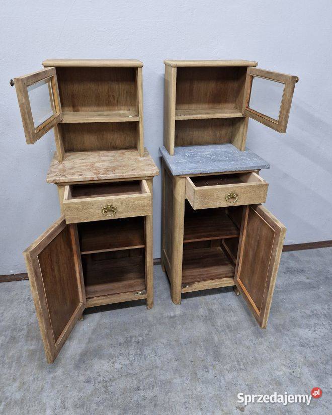 Komplet Dębowych Szafek Nocnych z Początku XX Marki