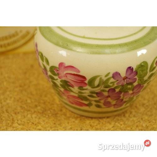 Mały wazonik ceramiczny ręcznie malowany dekor Porcelana i szkło