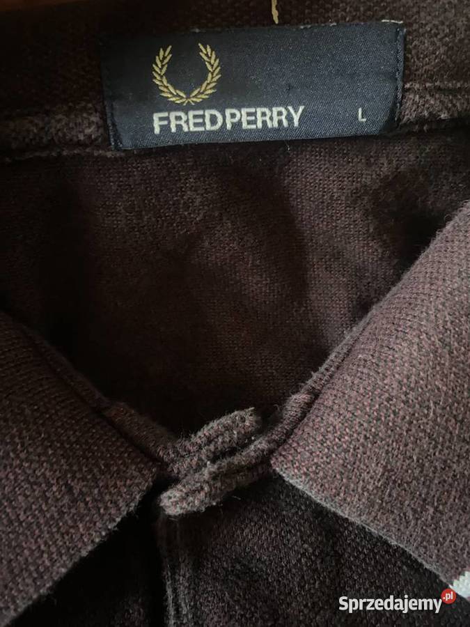 Męska bordowa koszulka polo FRED PERRY L OKAZJA Zamość