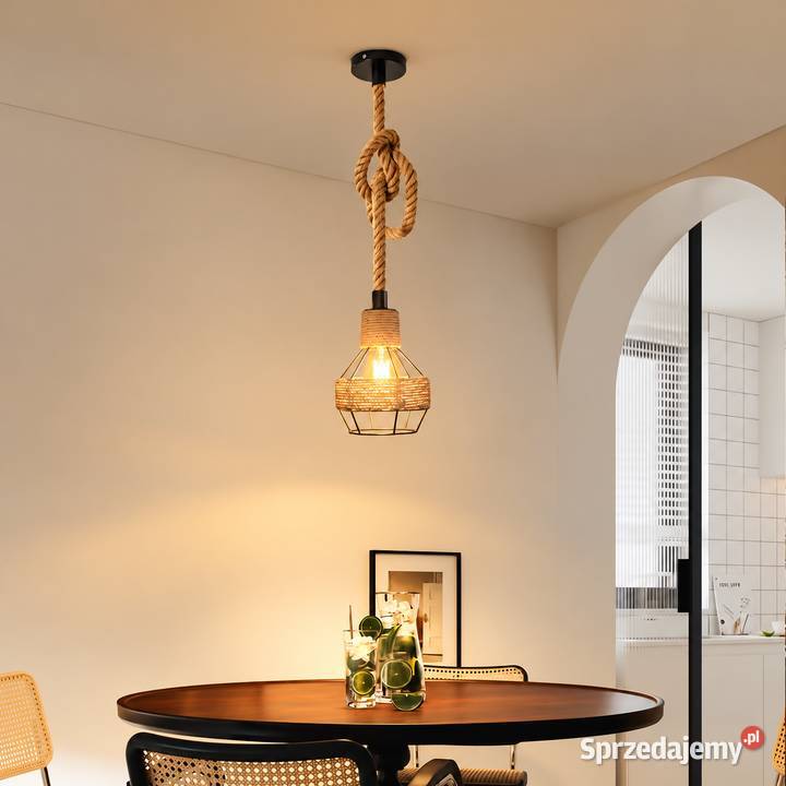 Lampa sufitowa wiszaca lniana LSP01 sprzedam
