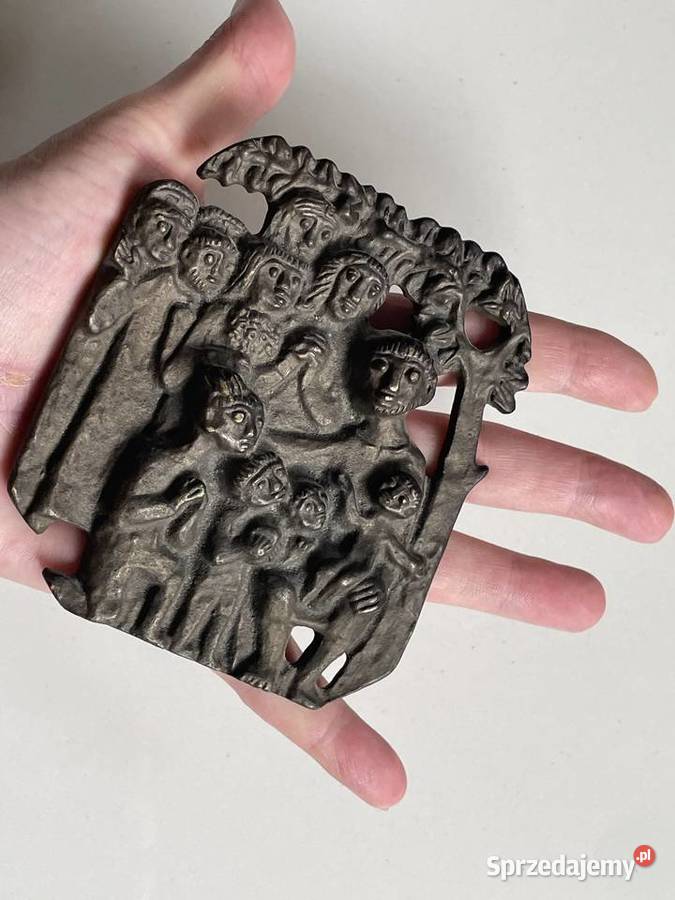 Rzeźba relief z brązu Jezus przyjaciel dzieci Toruń