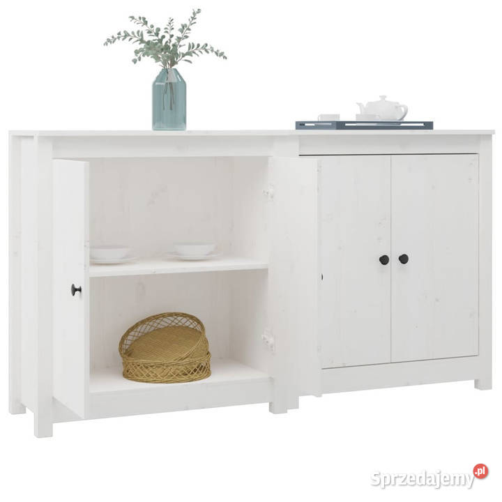 Szafki 2 białe 70x35x80 lite drewno sosnowe Warszawa sprzedam