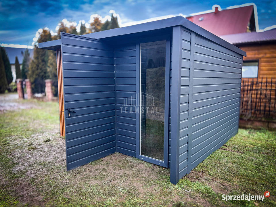 Schowek ogrodowy PREMIUM 3x3m wiata 05m drzwi