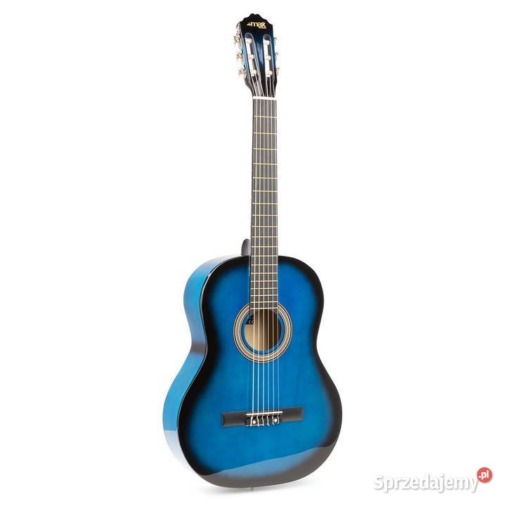 Zestaw Gitara Klasyczna Niebieska pokrowiec i Poznań