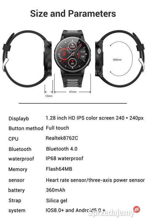 SLIMY L6 Smartwatch tętno kroki puls stoper HIT Łódź