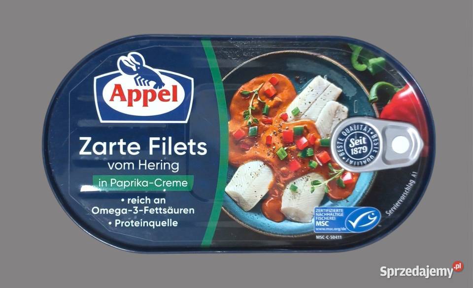 Appel filety śledziowe w kremie paprykowym 200g małopolskie Chrzanów