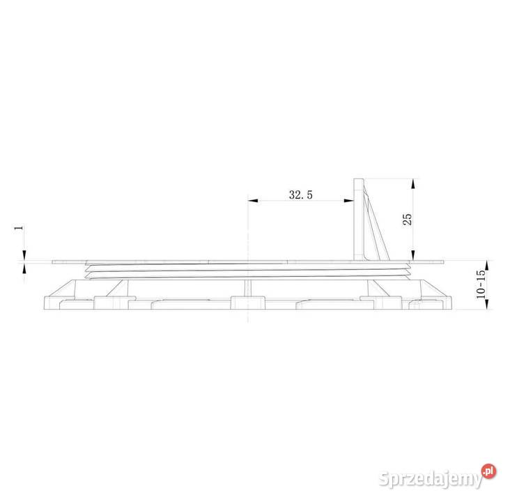 Wspornik regulowany pod legar ETL 1015 mm Czarny mazowieckie