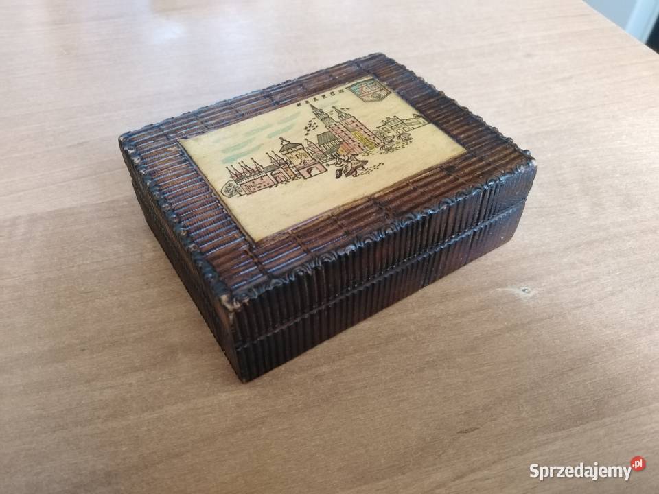 Szkatułka Drewniana Kraków PRL dolnośląskie Wałbrzych