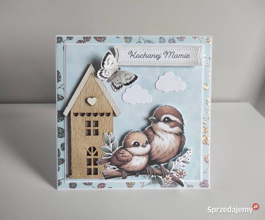 Kartka ręcznie robiona Mamy Dzień Matki Łódź