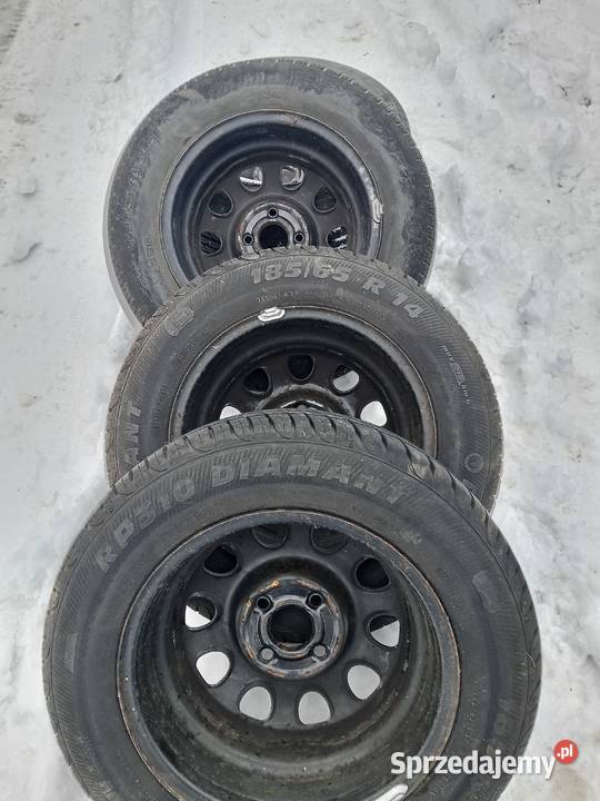 Koła opony felgi 18565 R14 lato 4x100 cen 571 mm Sierpc sprzedam