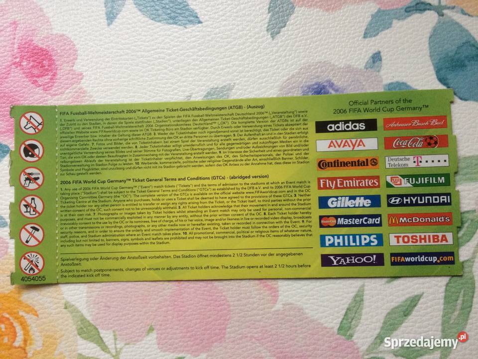 1173 Bilet Szwecja Paragwaj 2006 R